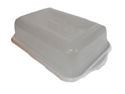 Szendvicsbúra tálcával fehér műanyag 32,5x48 cm (527)