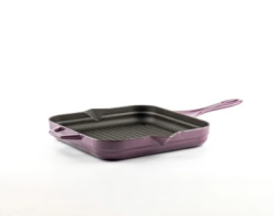 Hósse zománcozott öntöttvas grill serpenyő 28cmx28cm, levendula (HOS-KIEG-030)