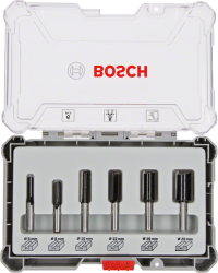 Bosch 6 részes egyenes élű alakmaróbetét-készlet, 6 mm-es befogószárral (2607017465)