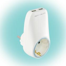 Home hálózati aljzat USB töltőaljzatokkal (NV 2100 USB)