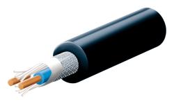 Mikrofonkábel, 2 eres, árnyékolt, 1 méter (MC 625/BK)