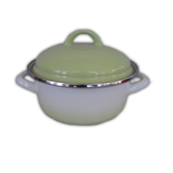 Bonyhádi zománcozott lábas + fedő zöld árnyalt 24 cm (512024078)