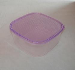 Mércés, szögletes műanyag ételdoboz 0,9 l lila (409)