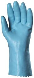 Mártott kék gumikesztyű, Saválló, pamut belső 9-es méretben (5209)