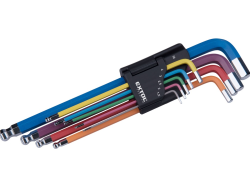 Extol Premium imbuszkulcs készlet, HEX, több színű, 9db (8819316)
