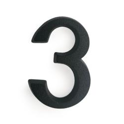 SB öntapadós ajtószám 3 matt fekete 4,5cm (3970203)