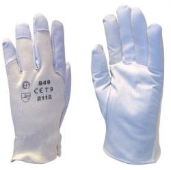 Bőr sofőrkesztyű, fehér 7-es (847)