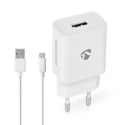 Nedis fali töltő, gyors töltés, 12W, USB-A (WCHAC242AWT)