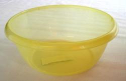 Körtál műanyag 32 cm sárga átlátszó (339)