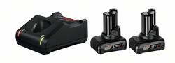 Bosch akkumulátor készlet, 2 x GBA 12V 6.0Ah + GAL 12V-40 (1600A01B20)