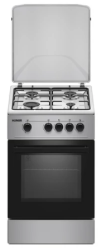 Hunor TG5640-I gáztűzhely fémtetővel inox, 50 cm x 60 cm