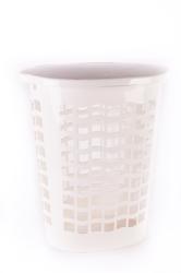 Ovális szennyestartó, műanyag, 60 l, fehér (913)