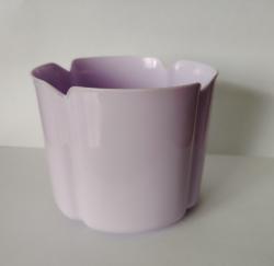 Virágtartó kaspó, szirom formájú, 11 cm, halványlila műanyag (212)