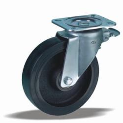 Kerék önbeálló öntvény elasztikus 160 fékes 42434 (11808)