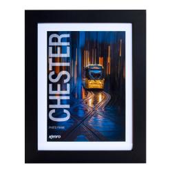 Kenro Chester Black képkeret, A4, 21x29,7cm, paszpartu méret 15x21cm, fekete (KE-CH2315B)