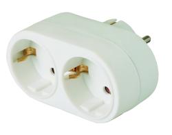 Home hálózati elosztó, 2 földelt, 90°-ban elfordított aljzat (NV 22-90)