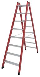 Krause Stabilo műanyag lépcsőfokos két oldalon járható létra, 2x8 (815446)
