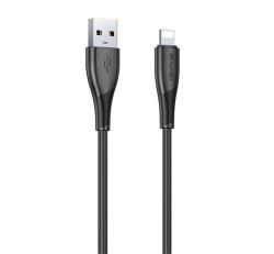Awei CL-182L adatkábel (USB - lightning, 2.4A, 100cm) FEKETE