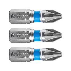 Fortum behajtóhegy PZ, 3 db, S2 acél; PZ 2×25mm, bliszteren (4741302)