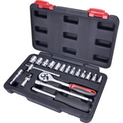 Extol Premium racsnis dugókulcs készlet 19 db 1/4