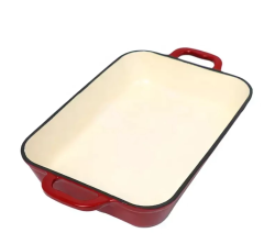 Perfect Home zománcozott öntöttvas tepsi 33,5x22x7 cm, piros (16642)