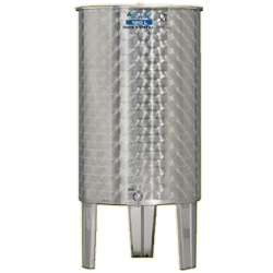 Inox 120 l-es bortartály, úszófedeles, paraffinos, 1 csappal (Zottel) (10469)