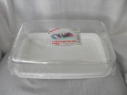 Sütisdoboz fehér műanyag, tetővel 36,5x21x11,5 cm (256)