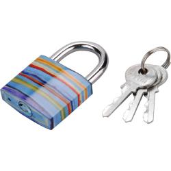 Extol Craft színesen festett vas lakat 3 kulccsal, 38mm (77021)