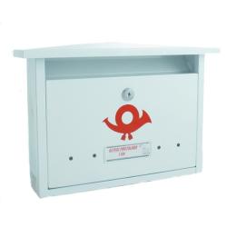 Postaláda Alpesi-1 záras fehér horganyzott CS (3490015)