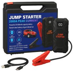 HD Indításrásegítő bikázó Jumper Powerbank+Lámpa 12V/1000A +Kábel 3in1