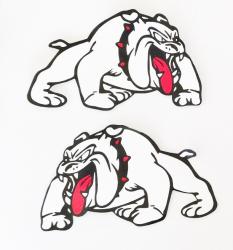 SPIKE BULL DOG matrica 2dbos L-méret White