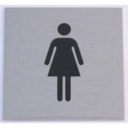 Tábla alumínium öntapadó 60x60mm női WC szimbólum (3427172)