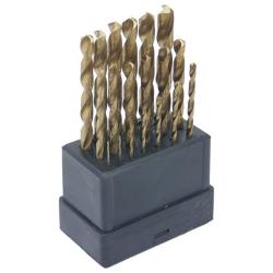 Extol fémfúró klt., 19db, TITÁN bevonatú, HSS; 1-10mm polírozott, műanyag dobozban (1119A)