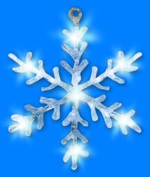 Home LED-es akril ablakdísz, hókristály (KID 701)