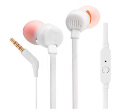 JBL T110 fülhallgató SZTEREO (3.5mm jack, felvevő gomb, lapos kábel) FEHÉRJBLT110WHT