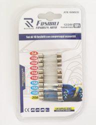 Üvegbiztosíték nagy, 10 db-os (17242)