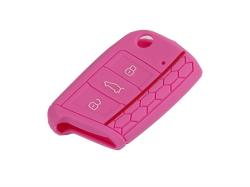 Szilikon kulcstartó, VW - új tipusú, rózsaszín CM86951P