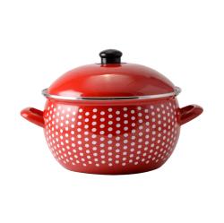 Perfect Home zománcozott lábas 18cm+fedő Pöttyös (33003)