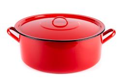 Bonyhádi hagyományos zománcozott lábas + fedő nagykonyhai 32 cm