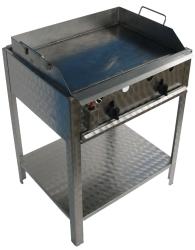 BGS-2LS kétégős álló sütő egyoldalú rostlappal, PB-gáz üzemű