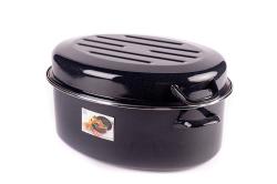 Bonyhádi zománcozott ovál kacsasütő körperemes 38 cm