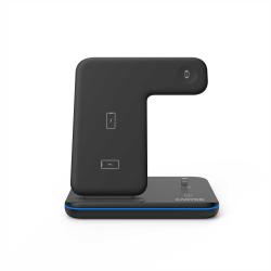 Canyon 3in1 vezeték nélküli töltő, fekete (CNS-WCS302B)