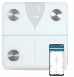 Salente SLIMFIT-WH SlimFit, személyi diagnosztikai fitnesz mérleg, Bluetooth, fehér