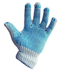 Kesztyű csúszásgátlós kék pöttyös (11676)