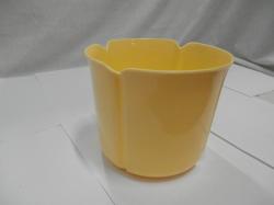 Virágtartó kaspó, szirom formájú, 17 cm, sárga (215)