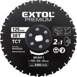 Extol Premium keményfémlapkás fűrészlap, 125×20x16 mm (8893020A)