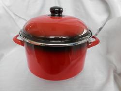 Bonyhádi Elit Koral fazék fedővel, 24 cm