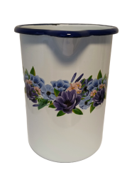 Bonyhádi zománcozott tejforraló csőrös mércés 1 L,10cm