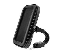 Motoros telefontartó (tükörre, 360°, por és vízálló cipzáras tok, 7