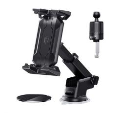 REMAX autós tartó (szellőzőre, műszerfalra, szélvédőre, gravitációs, állítható, tablet) FEKETERM-C46